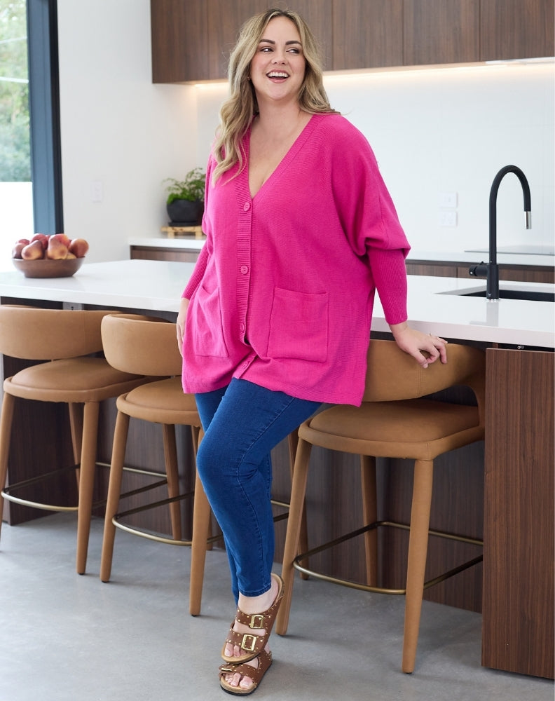 Bella-Button-Knit-Magenta