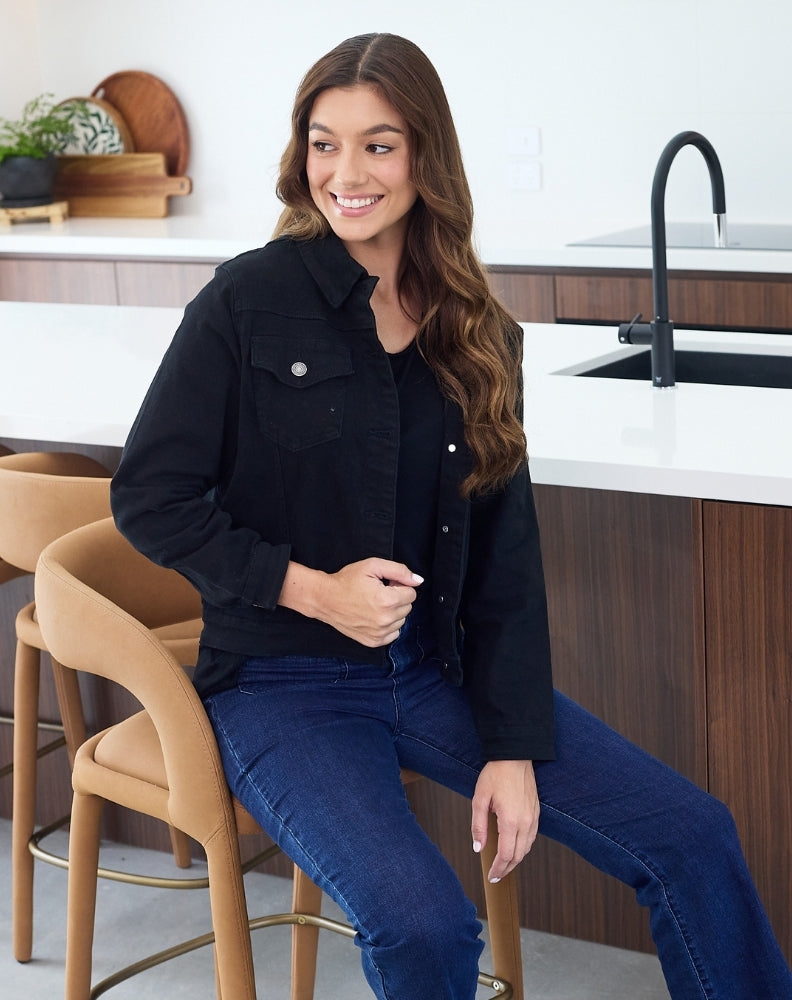 Black-Denim-Jackets-Silver-Detailing