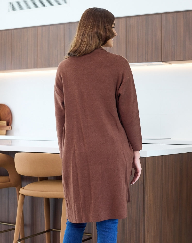 Cassie-Stretch-Coatigan-Tan-Back