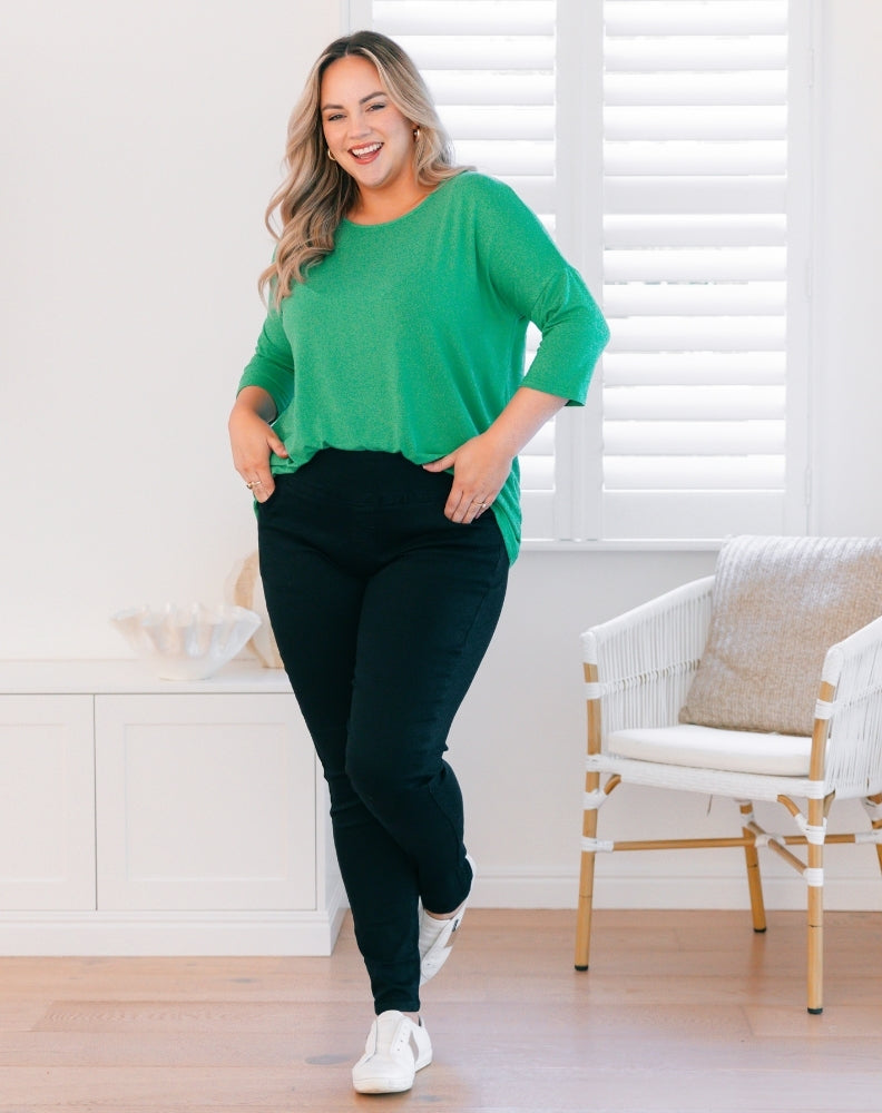 Freez-Black-Slip-On-Jeans