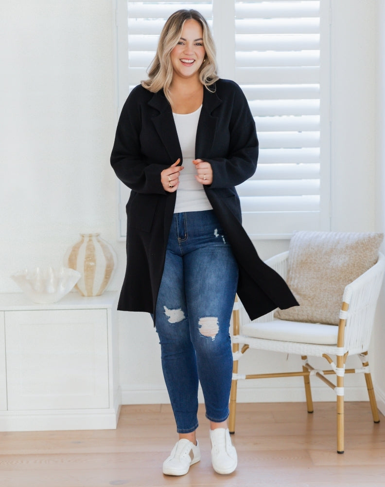 Freez-Chloe-Knit-Coatigan-Black