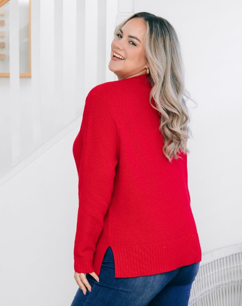 Freez-Maple-Waffle-Knit-Red-Side