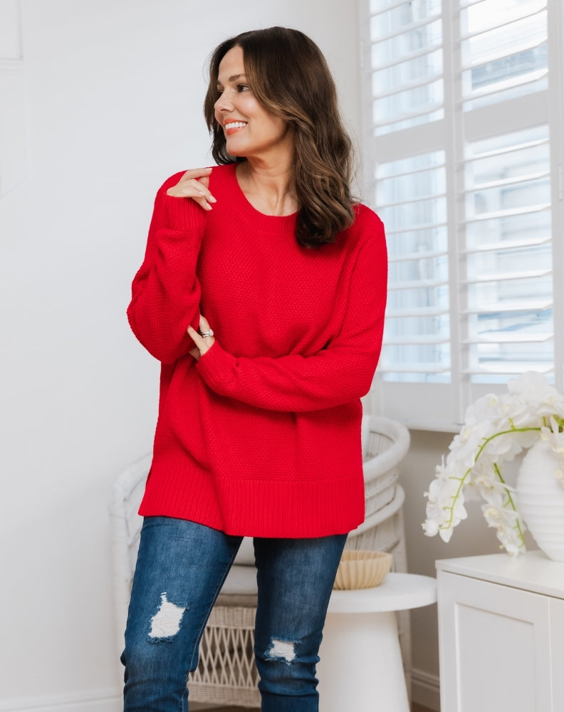 Freez-Maple-Waffle-Knit-Red