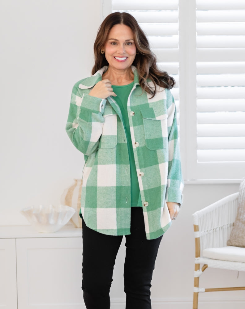 Freez-Shannon-Shacket-Green