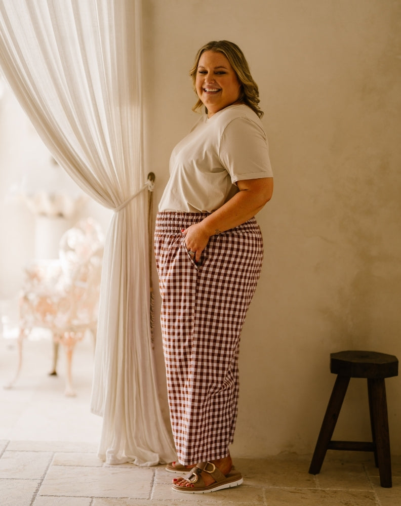 Petite-Chocolate-Gingham-Pants