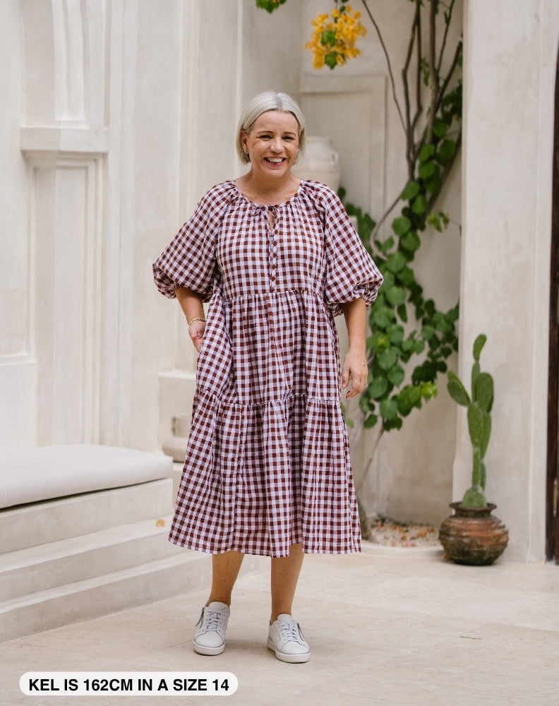 Chocolate-Gingham-Dress