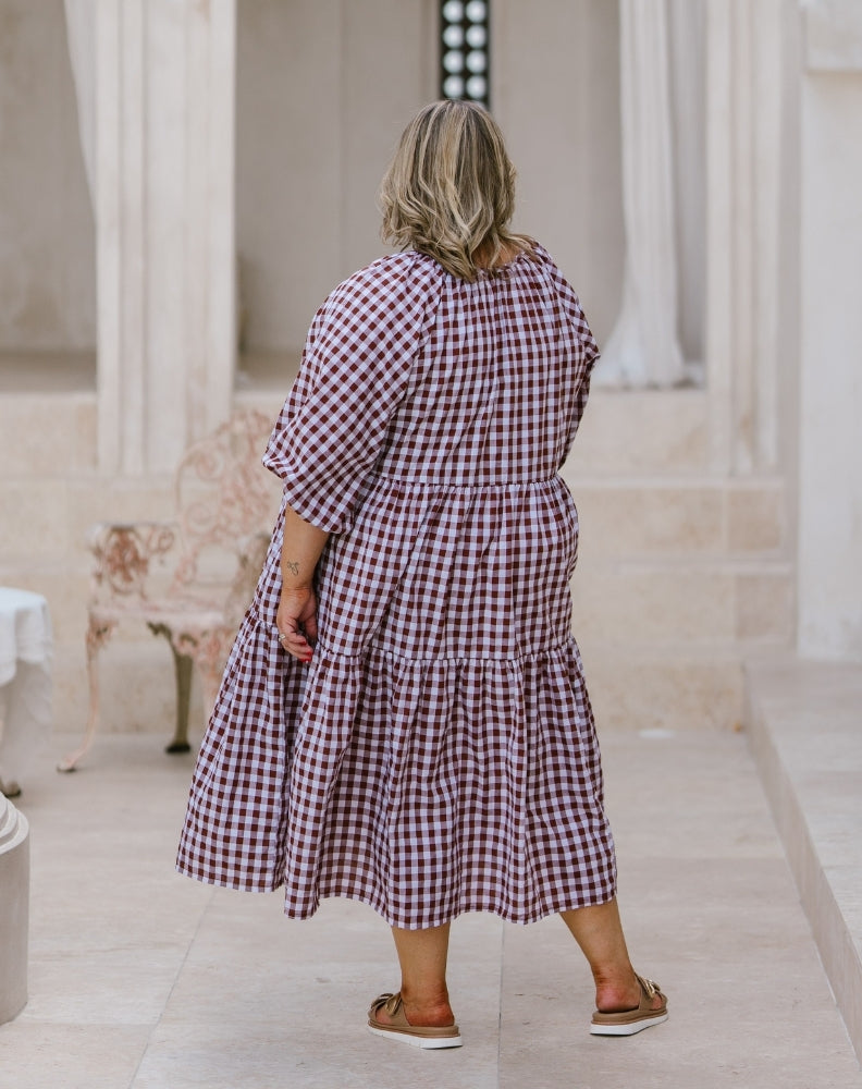 Chocolate-Gingham-Dress