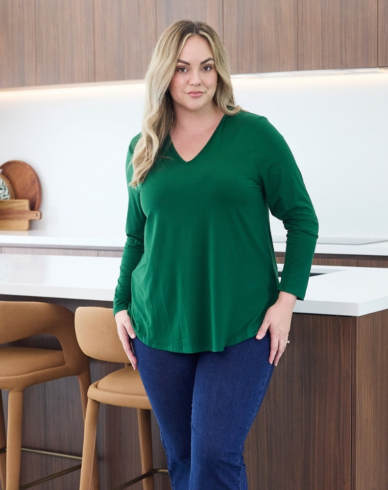 Laney-V-Neck-Tee-Forest