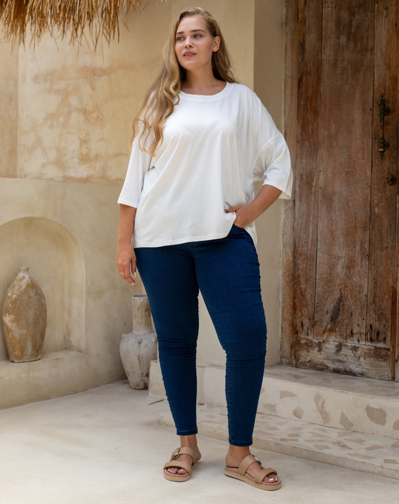 The Collection Long Sleeve Tee in White by Over Under Clothing main image 1