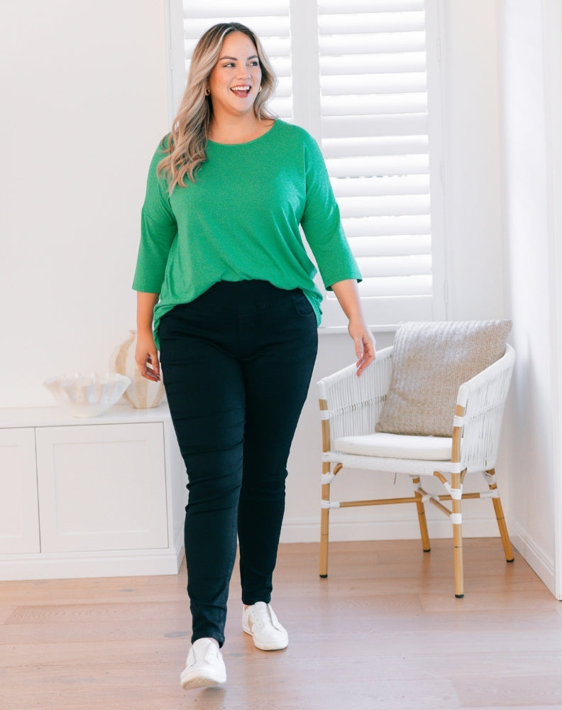 Slip-On-Jeans-Black-Pull-On