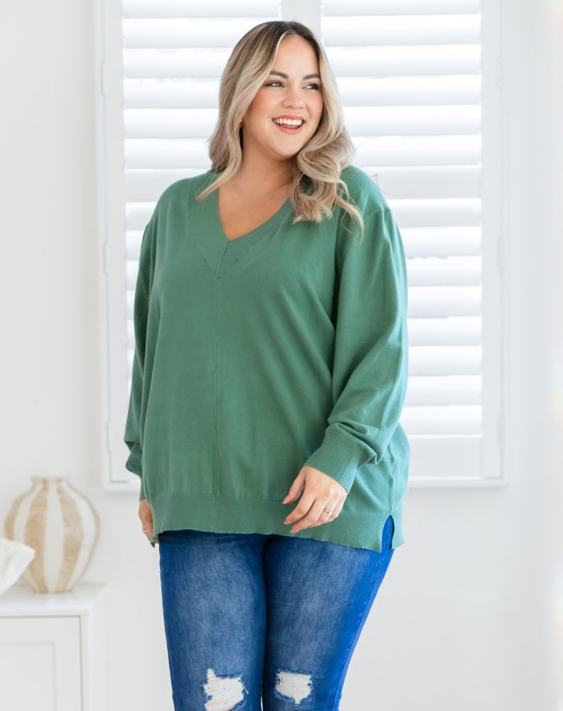 V-Neck-Angel-Knit-Sage