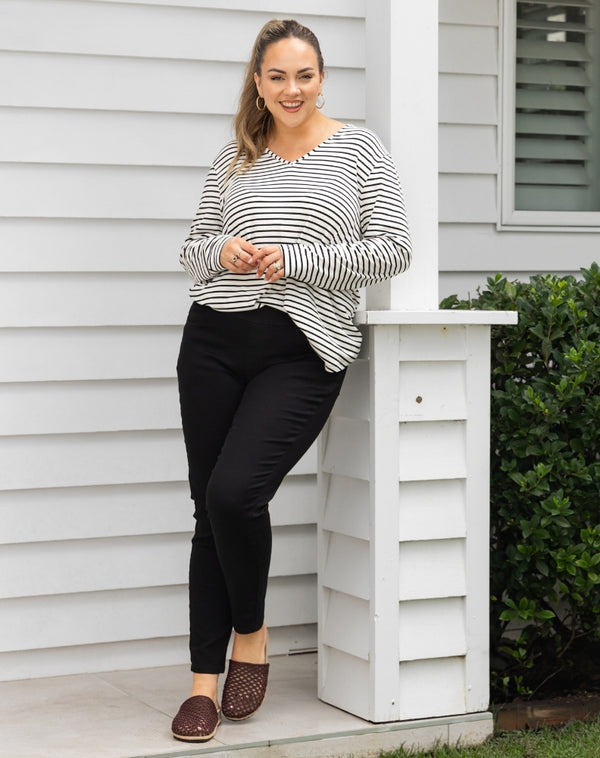 Slip On Canvas Pant - Black