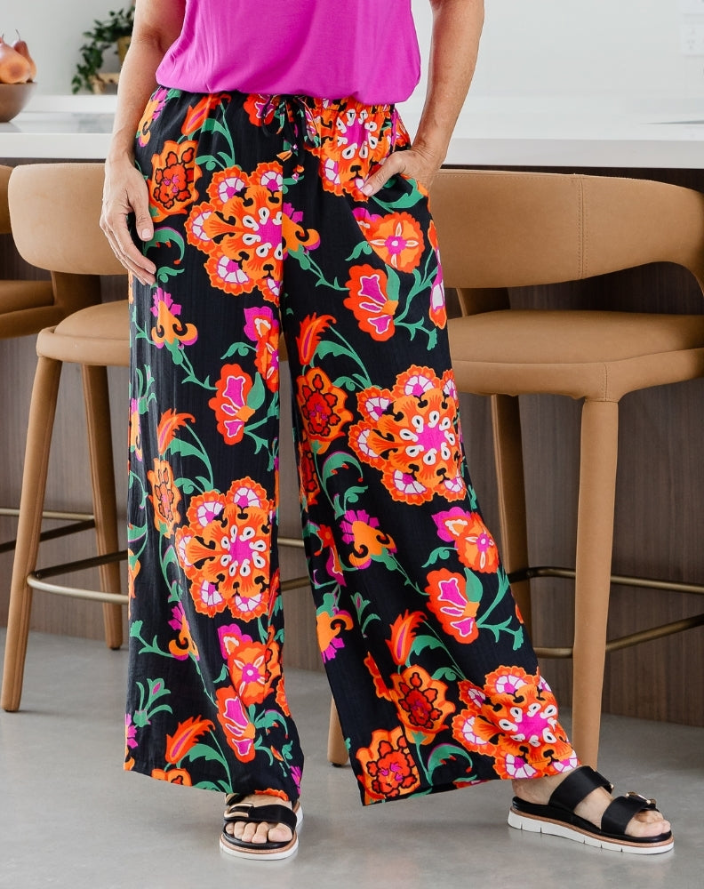Darcy Pants - Sunset Garden – Freez Clothing