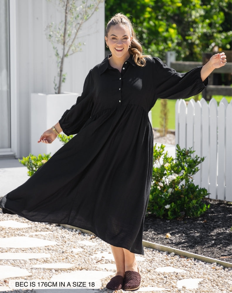 Elly Dress - Black – Freez Clothing