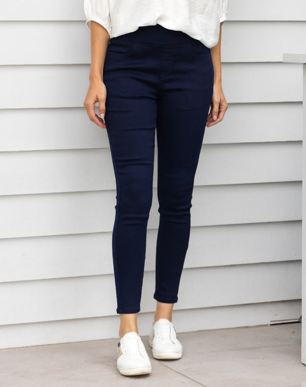 Slip On Canvas Pant - Navy