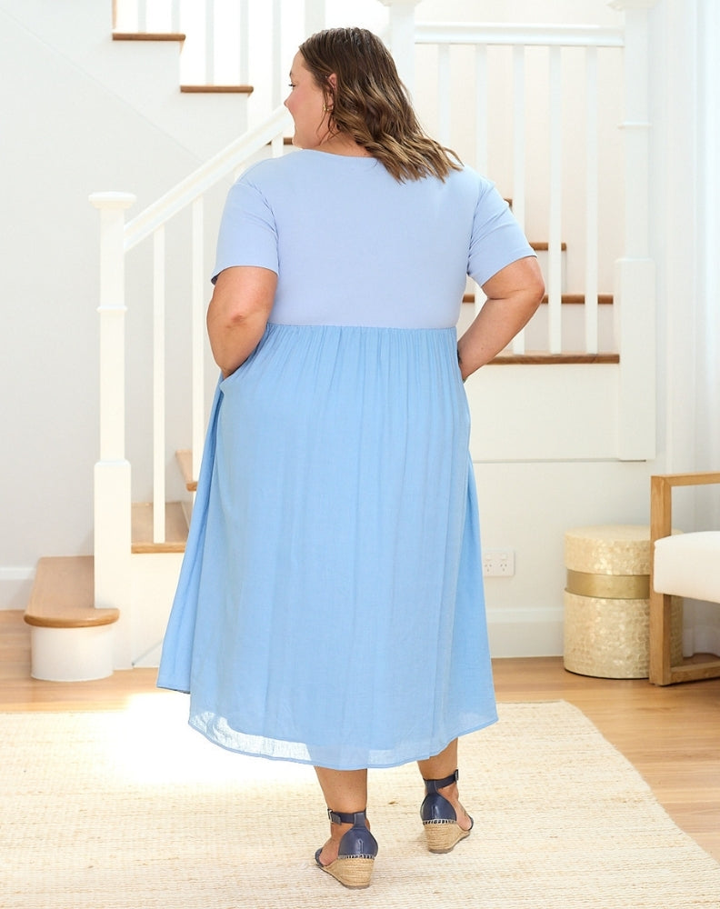 Ricki Dress - Blue – Freez Clothing