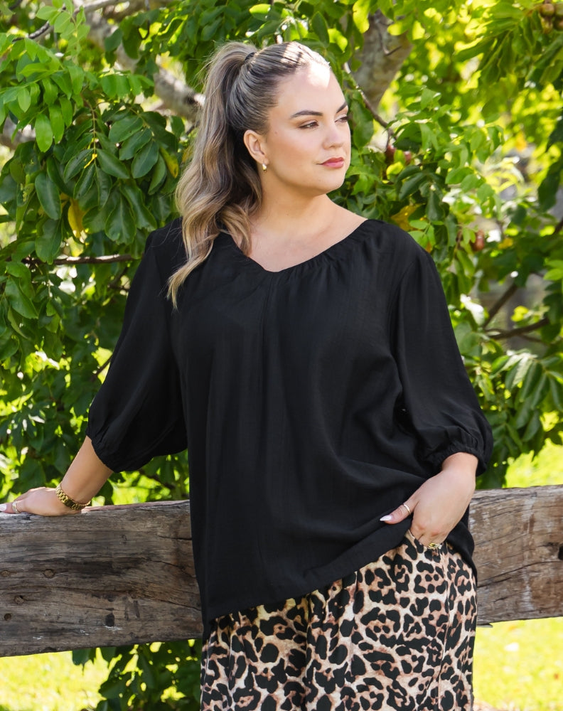Lucy Top - Black – Freez Clothing