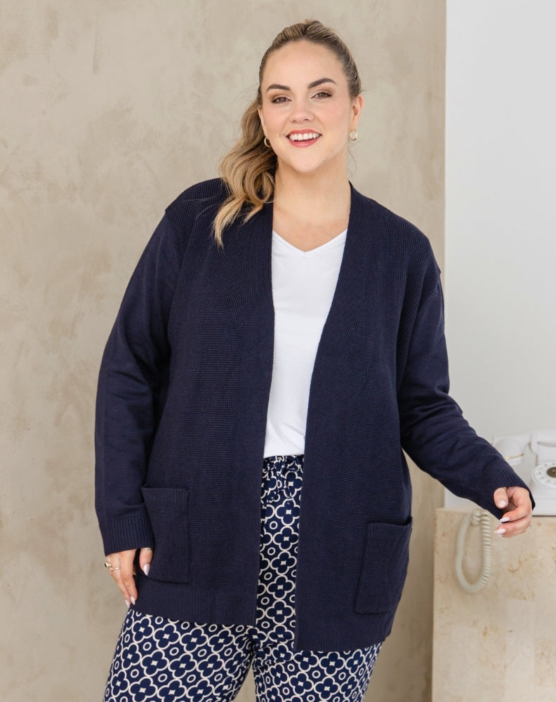 Belle Cardi - Navy – Freez Clothing