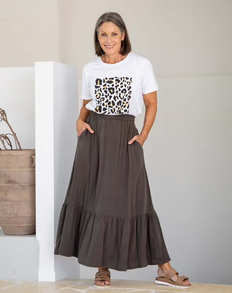 Danielle Maxi Skirt - Khaki – Freez Clothing Danielle Maxi Skirt - Khaki – Freez Clothing