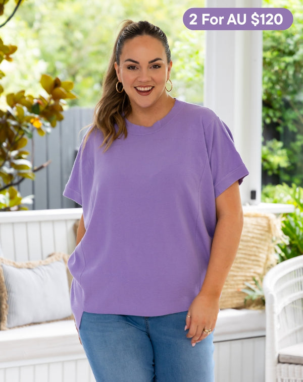 Poncho Knit - Lilac