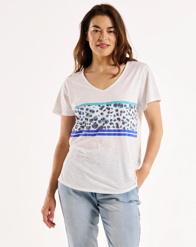 Amber Print Tee Animal Stripe