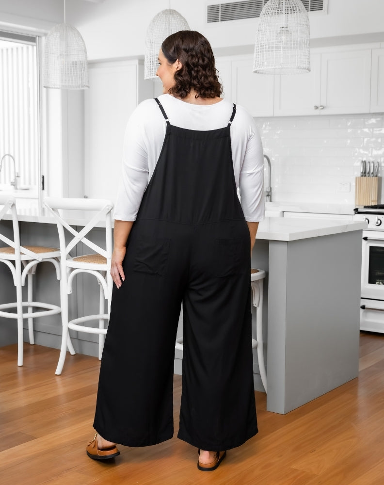 Rayon Overall -Black - Freez Clothing