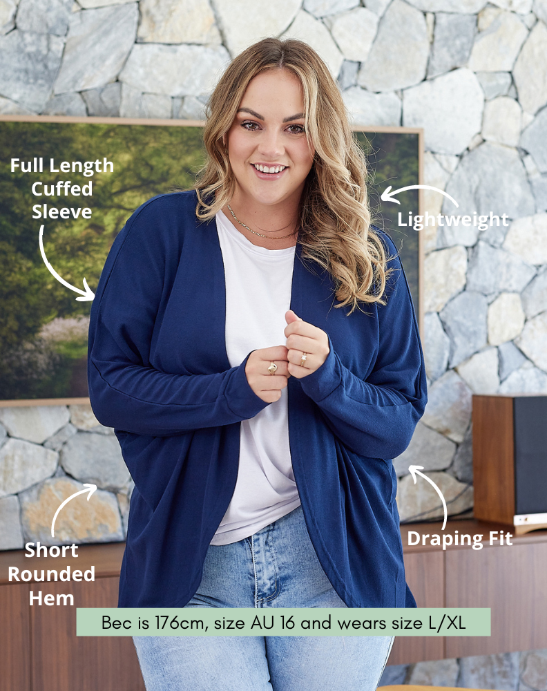 Cape Shrug Navy Freez Clothing