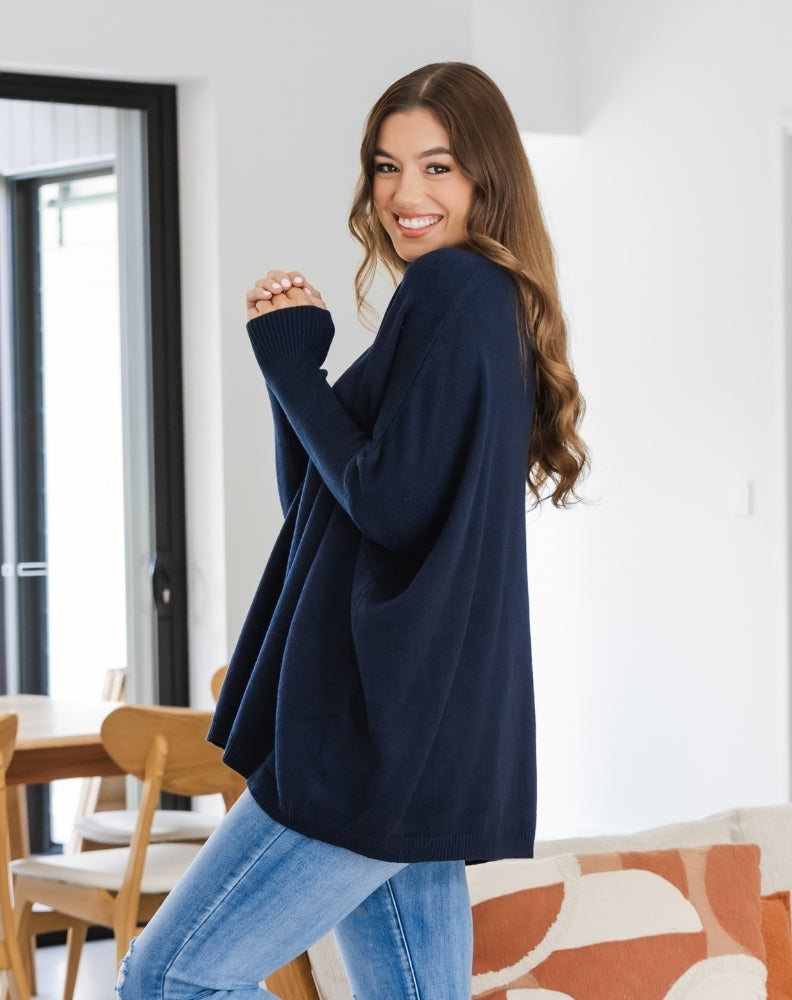【XL】SEESEECREW KNIT (KNIT SEW) NAVY シーシー Chelsea Knit - Navy – Freez Clothing