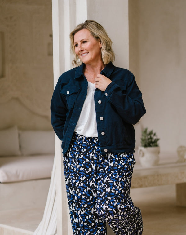 Frankie Jacket With Pockets - Navy
