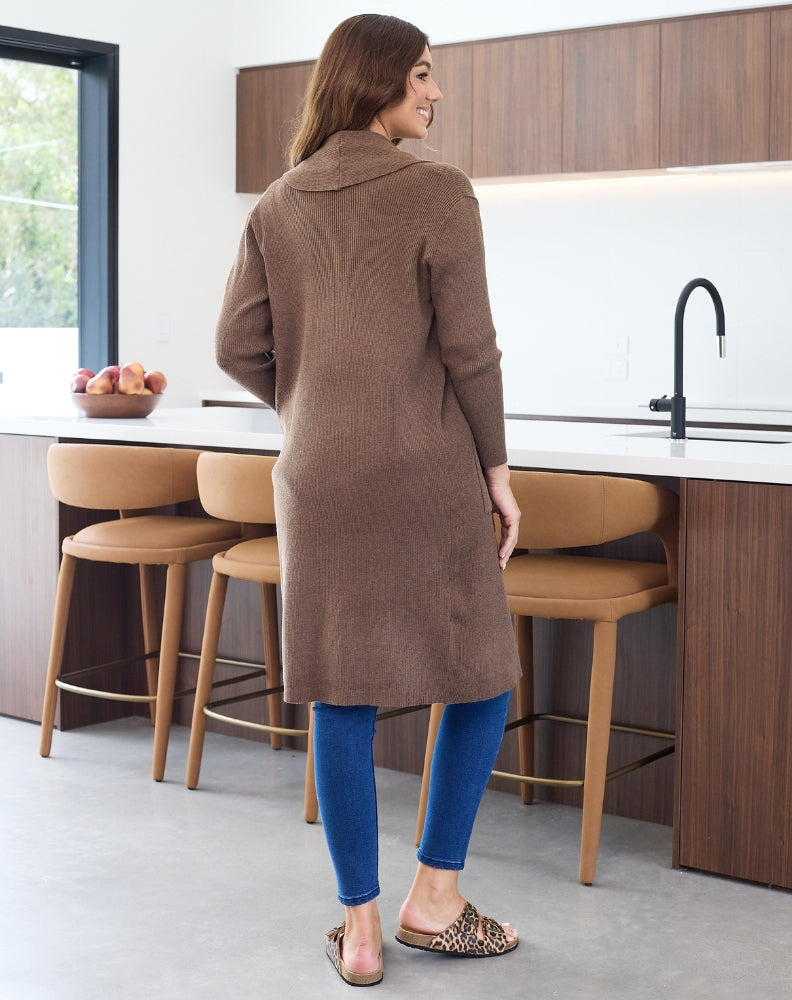 Ribbed Cardigan - Caramel – Freez Clothing