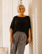 Petite-Black-Gingham-Pants