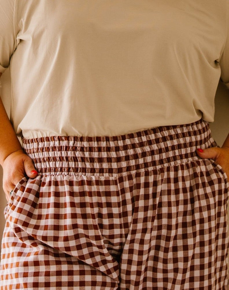Petite-Chocolate-Gingham-Pants