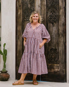 Chocolate-Gingham-Dress