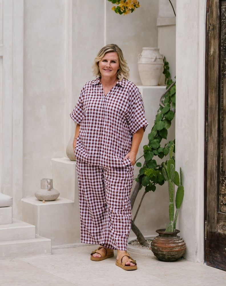 Shirt-Chocolate-Gingham