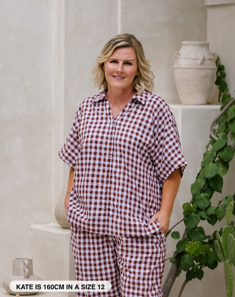 Shirt-Chocolate-Gingham