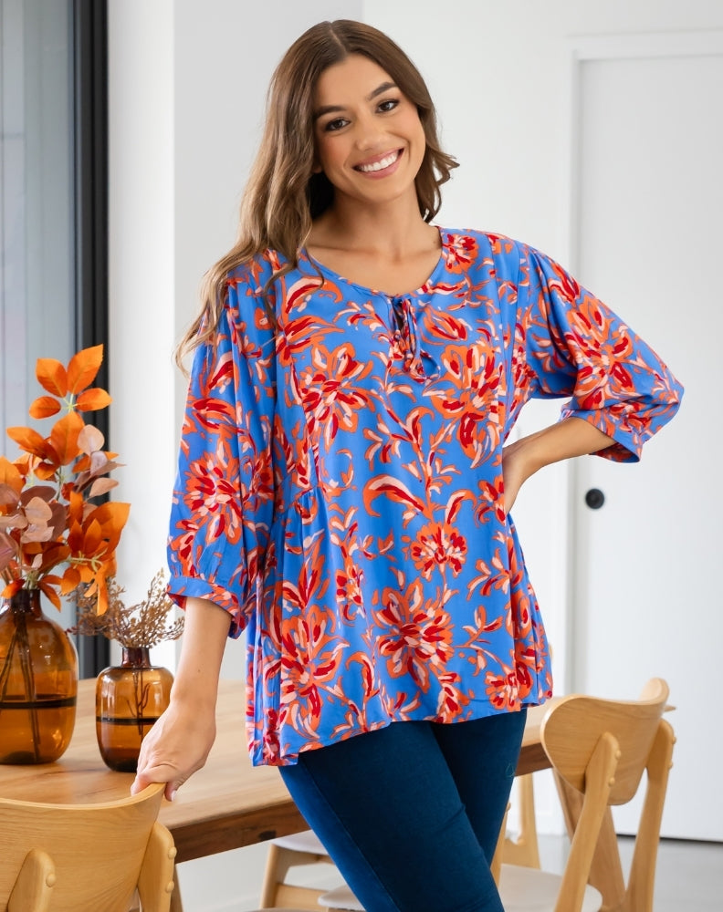 Noel_Top_Blue_Multi_Front