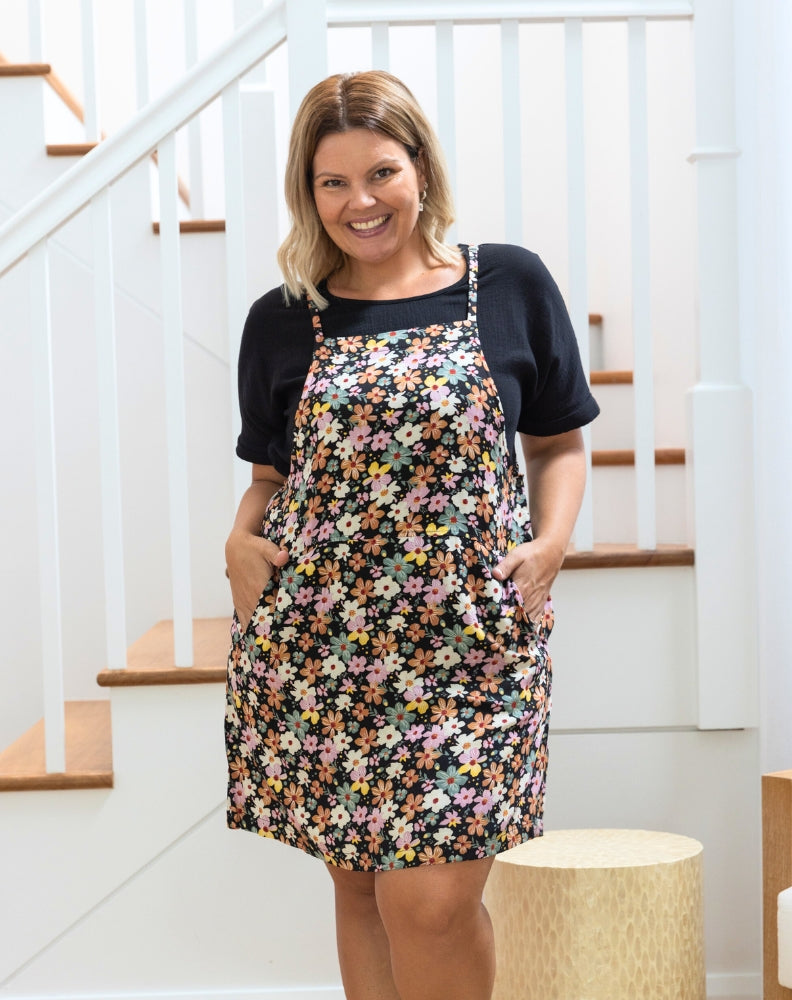 Rayon Pinafore Leopard Freez Clothing