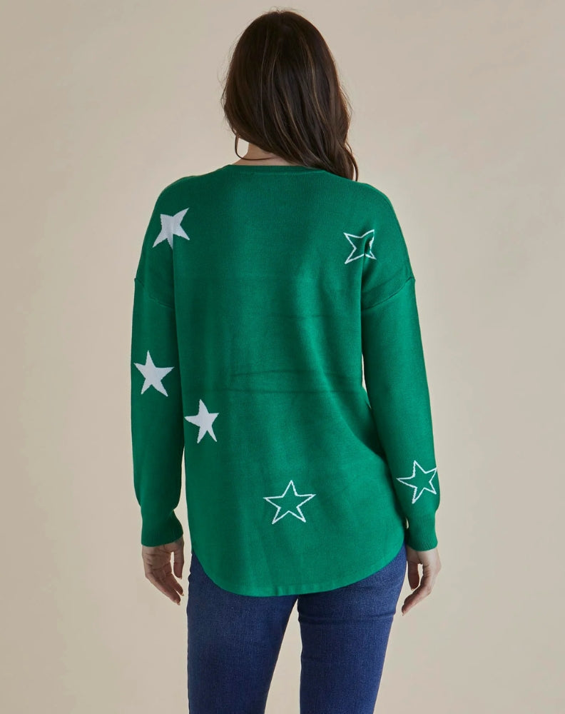 Sophie-Knit-Green-Star-Back