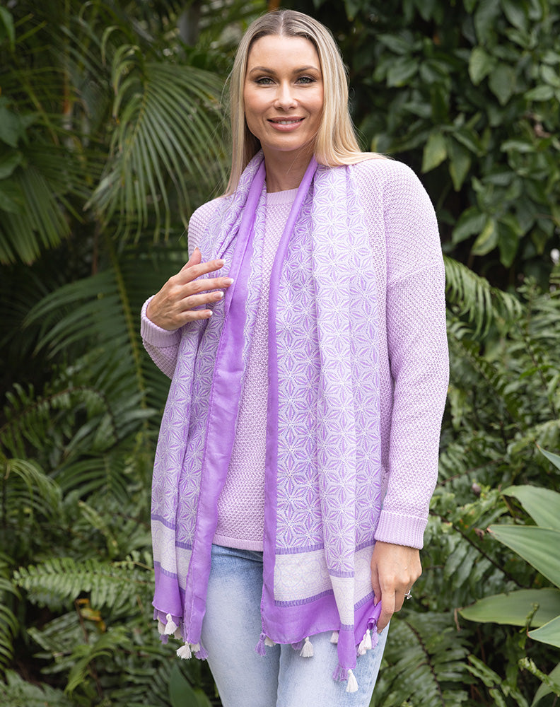 Scarf Lilac Tassel – Freez Clothing