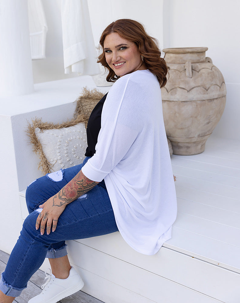 Plus size shrug outlet white